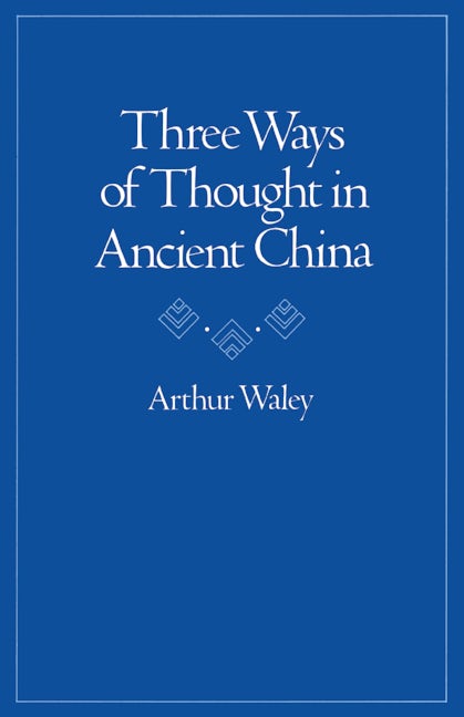 Book cover image for Three Ways of Thought in Ancient China ISBN: 9780804711692